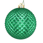Vickerman N188544D 4" Seafoam Green Durian Glitter Ball Ornament 6 Per Bag