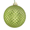 Vickerman N188554D 4" Celadon Durian Glitter Ball Ornament 6 Per Bag