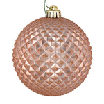 Vickerman N188458D 2.75" Rose Gold Durian Glitter Ball Ornament 12 Per Bag