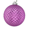 Vickerman N188769D 6" Orchid Durian Glitter Ball Ornament 4 Per Bag