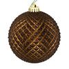 Vickerman N188475D 2.75" Chocolate Durian Glitter Ball Ornament 12 Per Bag