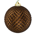 Vickerman N188475D 2.75" Chocolate Durian Glitter Ball Ornament 12 Per Bag