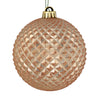 Vickerman N188580D 4" Cafe Latte Durian Glitter Ball Ornament 6 Per Bag