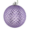 Vickerman N188786D 6" Lavender Durian Glitter Ball Ornament 4 Per Bag