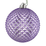 Vickerman N188786D 6" Lavender Durian Glitter Ball Ornament 4 Per Bag