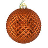 Vickerman N188588D 4" Copper Durian Glitter Ball Ornament 6 Per Bag