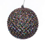 Vickerman N188799DQ 6" Multi-Color Durian Sequin Glitter Ball Christmas Ornament 4 Pieces Per Bag