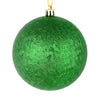 Vickerman N189104D 4" Green Brushed Ball Ornament 6 Per Bag