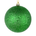 Vickerman N189104D 4" Green Brushed Ball Ornament 6 Per Bag