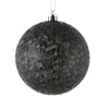 Vickerman N189117D 4" Black Brushed Ball Ornament 6 Per Bag