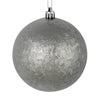 Vickerman N189187D 4" Pewter Brushed Ball Ornament 6 Per Bag