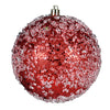 Vickerman N190403D 8" Red Glitter Hail Ball Ornament