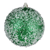 Vickerman N190404D 8" Green Glitter Hail Ball Ornament