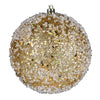 Vickerman N190508D 10" Gold Glitter Hail Ball Ornament