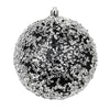 Vickerman N190317D 6" Black Glitter Hail Ball Ornament 4 Per Bag