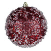 Vickerman N190219D 4.75" Wine Glitter Hail Ball. 4 Per Pack.