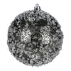 Vickerman N190223D 4.75" Wrought Iron Glitter Hail Ball Drilled Wired 4/Bag