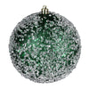 Vickerman N190224D 4.75" Emerald Glitter Hail Ball Ornament. Includes 4 Pieces Per Bag.