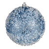 Vickerman N190429D 8" Periwinkle Glitter Hail Ball Drilled Wired