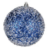 Vickerman N190131D 4" Midnight Blue Glitter Hail Ball Ornament 6 Per Bag
