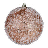 Vickerman N190258D 4.75" Rose Gold Glitter Hail Ball. 4 Per Pack.