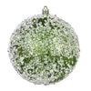Vickerman N190364D 6" Moss Green Glitter Hail Ball. 4 Per Pack.