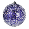 Vickerman N190666D 12" Purple Glitter Hail Ball. This Ornament Is Made With Plastic To Reduce Breakage.