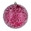 Vickerman N190570D 10" Fuchsia Glitter Hail Ball Ornament