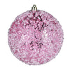 Vickerman N190479D 8" Pink Glitter Hail Ball Ornament