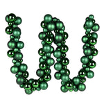 Vickerman N191224 6' Emerald Assorted Ornament Ball Christmas Garland