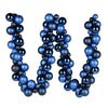 Vickerman N191231 6' Midnight Blue Assorted Ornament Ball Christmas Garland