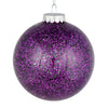 Vickerman N191526 6" Plum Tinsel Clear Ball Orn 4/Bag