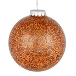 Vickerman N191588 6" Copper Tinsel Clear Ball Orn 4/Bag
