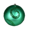 Vickerman N191644D 4" Seafoam Green Matte Sequin Swirl Ornament 6 Per Bag