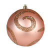 Vickerman N191658D 4" Rose Gold Matte Sequin Swirl Ornament 6 Per Bag