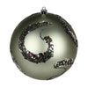 Vickerman N191723D 4.75" Wrought Iron Matte Sequin Swirl Drilled Wired 4/Bag
