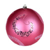 Vickerman N191745D 4.75" Mauve Matte Sequin Swirl Drilled Wired 4/Bag