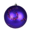 Vickerman N191766D 4.75" Purple Matte Sequin Swirl Ornament 4 Per Bag