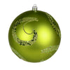 Vickerman N191773D 4.75" Lime Matte Sequin Swirl Ornament 4 Per Bag