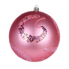 Vickerman N191779D 4.75" Pink Matte Sequin Swirl Ornament 4 Per Bag