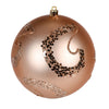 Vickerman N191780D 4.75" Cafe Latte Matte Sequin Swirl Ornament 4 Per Bag