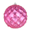 Vickerman N192045D 4" Mauve Shiny Form Ball Drilled Wired 6/Bag