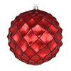 Vickerman N192119D 6" Wine Shiny Form Ball Drilled Wired 4/Bag