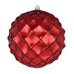 Vickerman N192119D 6" Wine Shiny Form Ball Drilled Wired 4/Bag