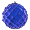 Vickerman N192122D 6" Cobalt Blue Shiny Form Ball Drilled Wired 4/Bag