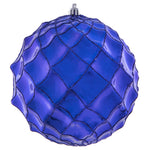Vickerman N192122D 6" Cobalt Blue Shiny Form Ball Drilled Wired 4/Bag