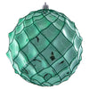 Vickerman N192144D 6" Seafoam Green Shiny Form Ball Drilled Wired 4/Bag