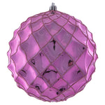 Vickerman N192145D 6" Mauve Shiny Form Ball Drilled Wired 4/Bag