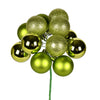 Vickerman N192573 12" Lime Ball Ornament Christmas Pick 4 Per Set