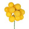 Vickerman N192578 12" Yellow Ball Ornament Christmas Pick 4 Per Set